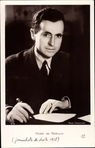 Ak Henri de Kérillis, Französischer Journalist, Pilot