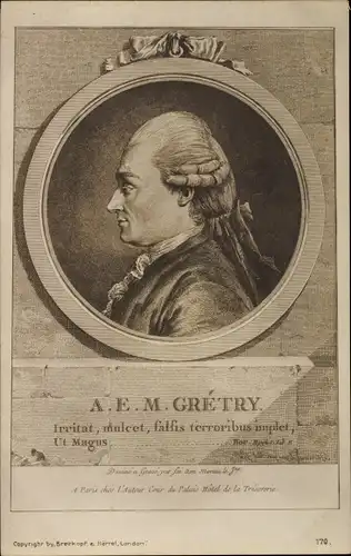 Künstler Ak André Ernest Modeste Grétry, Französischer Komponist