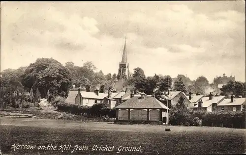 Ak Harrow on the Hill London England, View from Cricket Ground
