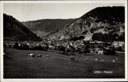 Ak Fleurier Val de Travers Kanton Neuenburg, Panorama