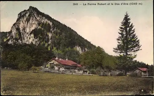 Ak Gorgier Kanton Neuenburg, La Ferme Robert et le Dos d'Ane