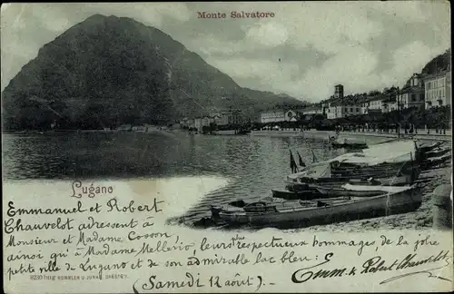 Ak Lugano Kanton Tessin Schweiz, Monte Salvatore