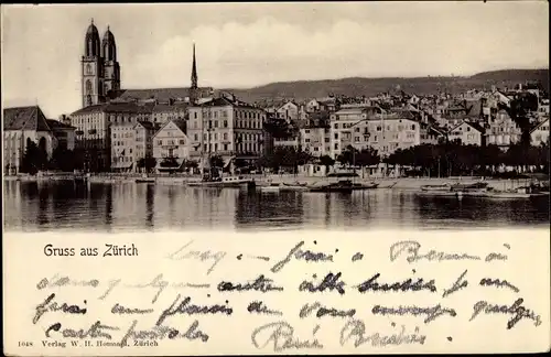 Ak Zürich Stadt Schweiz, Blick auf den Ort