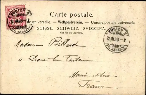 Ak Zürich Stadt Schweiz, Blick auf den Ort