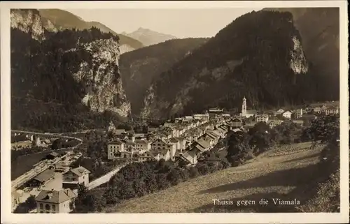 Ak Thusis Kanton Graubünden, Ort gegen die Viamala