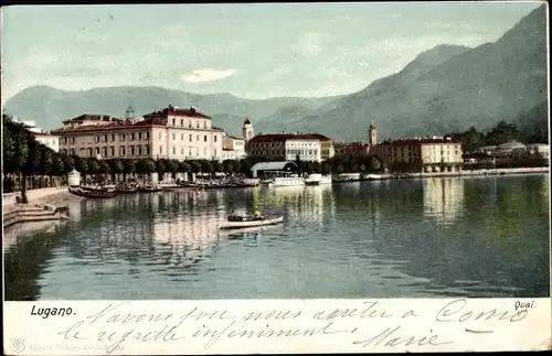 Litho Lugano Kanton Tessin Schweiz, Quai