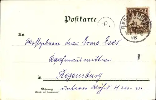 Künstler Litho Richard Wagner Serie IV, Kriemhild, Nibelungensage
