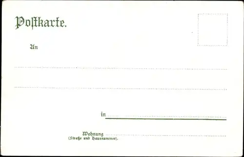 Litho Hamburg, Dampfschiff in voller Fahrt