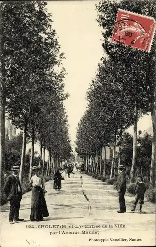 Ak Cholet Maine et Loire, Entree de la Ville par l'Avenue Maudet