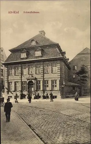 Ak Hansestadt Kiel, Schweffelhaus, Gleise