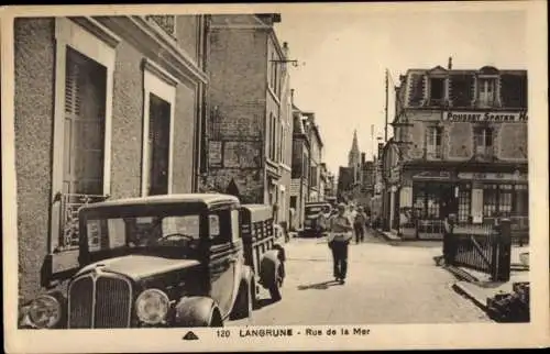 Ak Langrune Calvados, Rue de la Mer