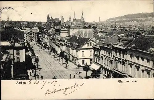 Ak Aachen in Nordrhein Westfalen, Theaterstraße