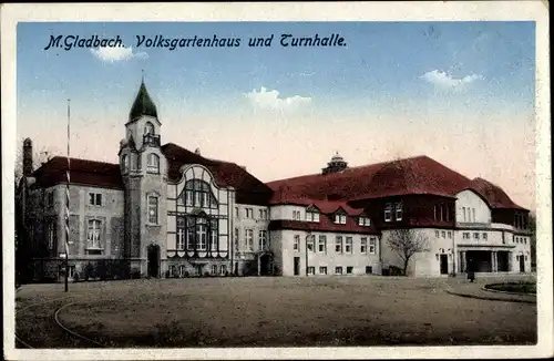 Ak Mönchengladbach am Niederrhein, Volksgartenhaus und Turnhalle