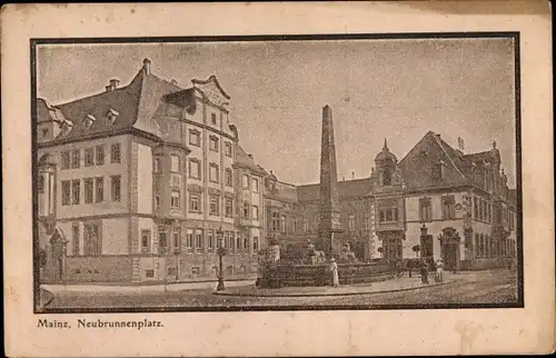 Ak Mainz am Rhein, Neubrunnenplatz