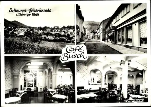 Ak Friedrichroda im Thüringer Wald, Cafe Busch, Innenansicht, Totalansicht