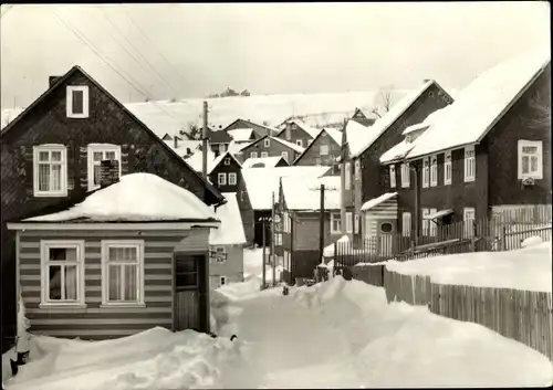 Ak Schnett Masserberg in Thüringen, Teilansicht im Winter