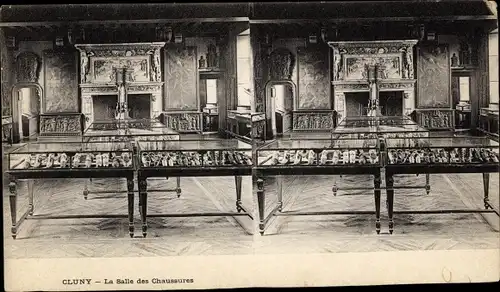 Stereo Ak Cluny Saône-et-Loire, La Salle des Chaussures