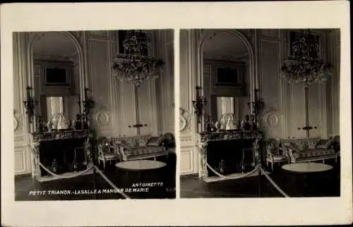 Stereo Ak Versailles Yvelines, Petit Trianon, la Salle am Manger de Marie Antoinette