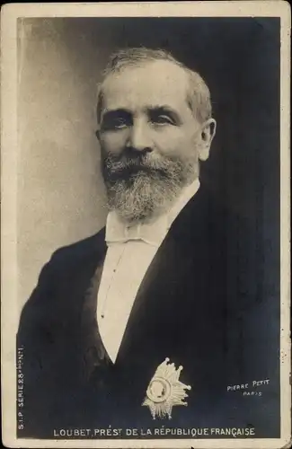 Ak Émile Loubet, President de la Republique Francaise, Portrait