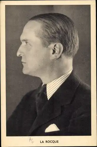 Ak Französischer Politiker François de La Rocque, Portrait
