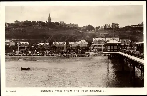 Ak Shanklin Isle of Wight England, General View from the Pier