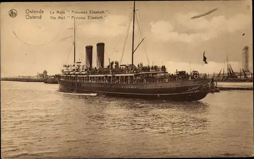 Ak Ostende, La Malle Princesse Elisabeth