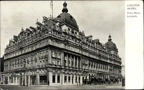 Ak London City England, Carlton Hotel, Pall Mall