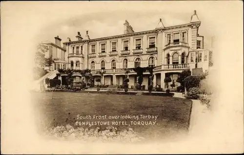 Ak Torquay Devon, Templestowe Hotel, South Front