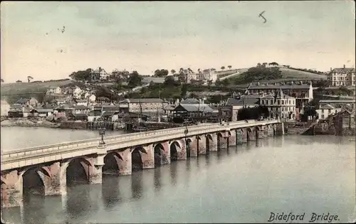 Ak Bideford Torridge Devon England, Bideford Bridge