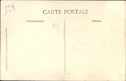 Ak Explosion de Saint Denis, 4. März 1916, Poste de Police, Au fond les ruines du Fort