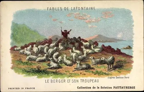 Künstler Ak Doré, Gustave, Fables de Lafontaine, le Berger er son troupeau