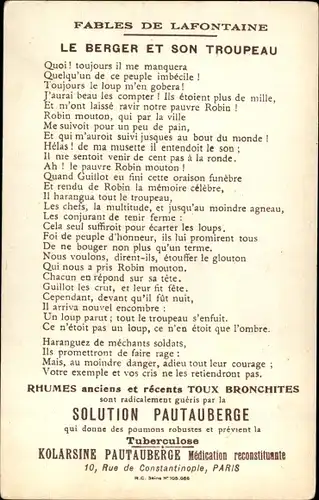 Künstler Ak Doré, Gustave, Fables de Lafontaine, le Berger er son troupeau