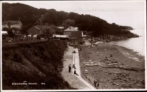 Ak Heysham Village England, Blick auf den Strand