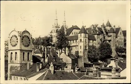 Ak Neuchâtel Kanton Neuenburg, Le Chateau et Tour de Diesse