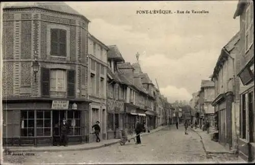 Ak Pont L'Eveque Calvados, Rue de Vaucelles