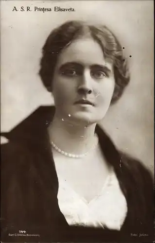 Ak Prinzessin Elisaveta von Rumänien