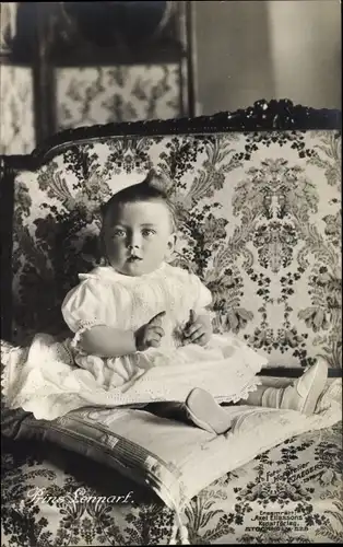 Ak Prinz Lennart von Södermanland als Baby