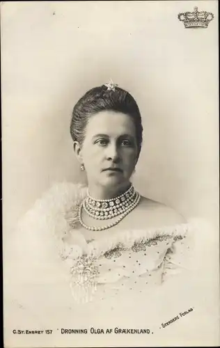 Ak Prinzessin Olga von Griechenland und Dänemark
