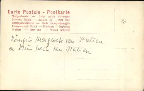 Ak Königin Margarethe von Italien