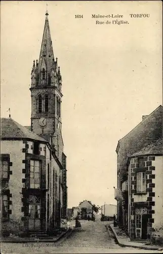 Ak Torfou Maine et Loire, Rue de l'Eglise