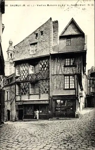 Ak Saumur Maine et Loire, Vieilles Maisons