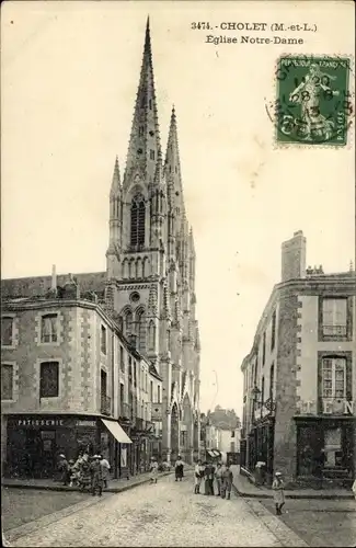 Ak Cholet Maine et Loire, Eglise Notre Dame