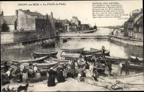 Ak Isigny sur Mer Calvados, La Flotille de Peche