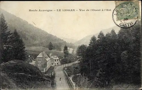 Ak Le Lioran Cantal, Vue de l'Ouest a l'Est