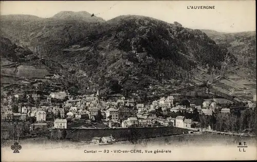 Ak Vic sur Cère Cantal, Vue generale