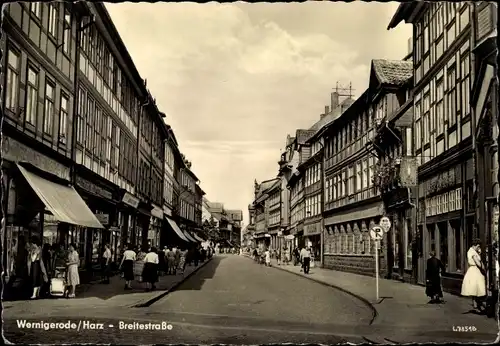 Ak Wernigerode am Harz, Breitestraße