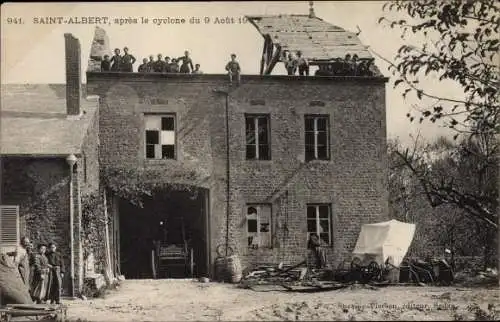 Ak Saint Albert Ardennes, Apres le Cyclone, 1905