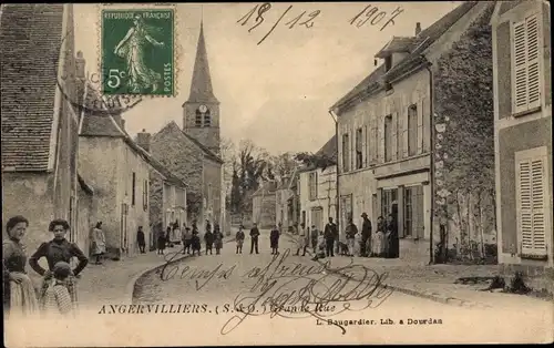 Ak Angervilliers Essonne, Grande Rue