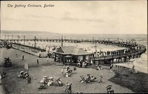 Ak Durban Südafrika, The Bathing Enclosure