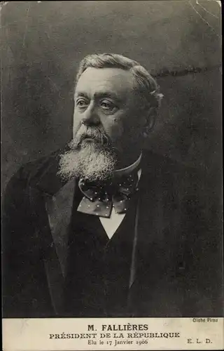 Ak Armand Fallieres, President de la Republique, Portrait